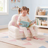 2-in-1 Convertible Kids Sofa to Lounger with Removable Cover-Pink - Gallery View 1 of 11