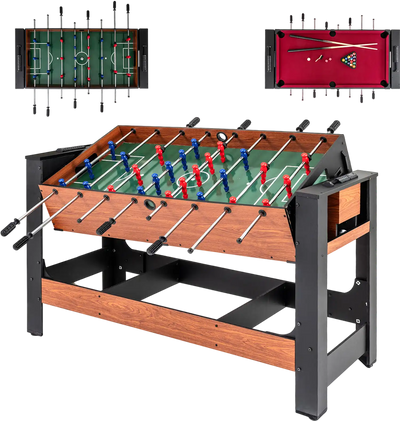 Costway 2-in-1 Full Size Foosball Pool Combo Table with Legs 45107203 New