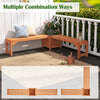 Outdoor 2-in-1 bench with raised garden bed, spacious fir wood seat for two, perfect for gardens and patios.