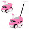 2-in-1 Ride On Push Car for Toddlers 1-3 Years Old with Horn-Pink - Gallery View 1 of 1