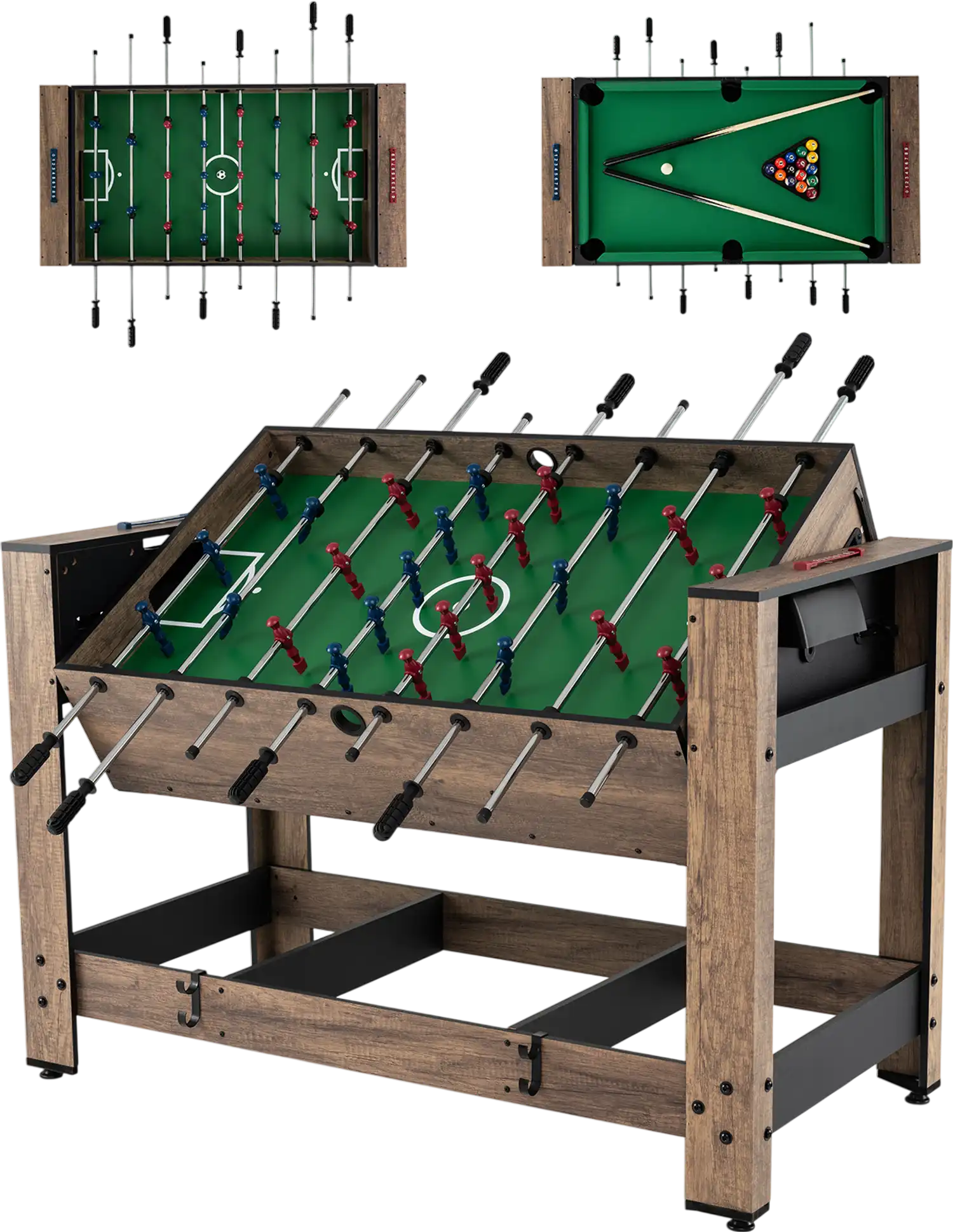 Costway 2-in-1 Swivel Foosball Pool Combo Game Table 84324846 New