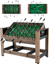 2-in-1 swivel foosball and pool combo game table with electroplated rods, sturdy legs, ideal for game rooms and parties.