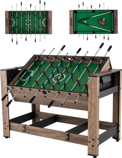 Costway 2-in-1 Swivel Foosball Pool Combo Game Table 84324846 New