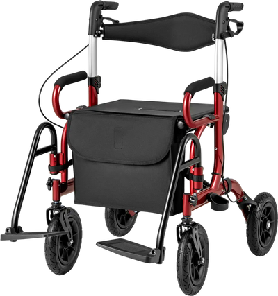 Costway 2-in-1 Foldable Rollator Walker with Seat 9