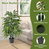 Fake bamboo tree with vibrant PE leaves and sturdy trunks, ideal for home or office decor with realistic soil and.