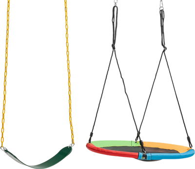Costway 2-Pack Swing Set Replacement Seat Saucer Tree Swing 03456271 New