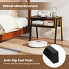 Stackable bedside table set with spacious storage, sturdy steel frame, and anti-slip foot pads for floor protection.