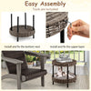 2-tier rattan cat nest in gray with removable cushion, featuring easy assembly and elevated design for ventilation.