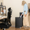 2 x 8 Gal Dual Compartment Trash Can-Black - Gallery View 1 of 10