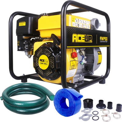 Aceup Energy AWP50-H Irrigation Pump Portable 2 in. 158 GPM 7 HP 208cc Engine with Hose New