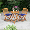 Outdoor Folding Chairs with Seat Cushions Set of 2-Navy - Gallery View 1 of 8