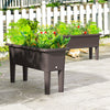 2 Pieces Raised Garden Beds Self-Watering Planter Box with Detachable Legs and Drainage Hole-Coffee - Gallery View 1 of 11