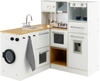 2-Pieces Wooden Kids Kitchen Playset with Light and Sound