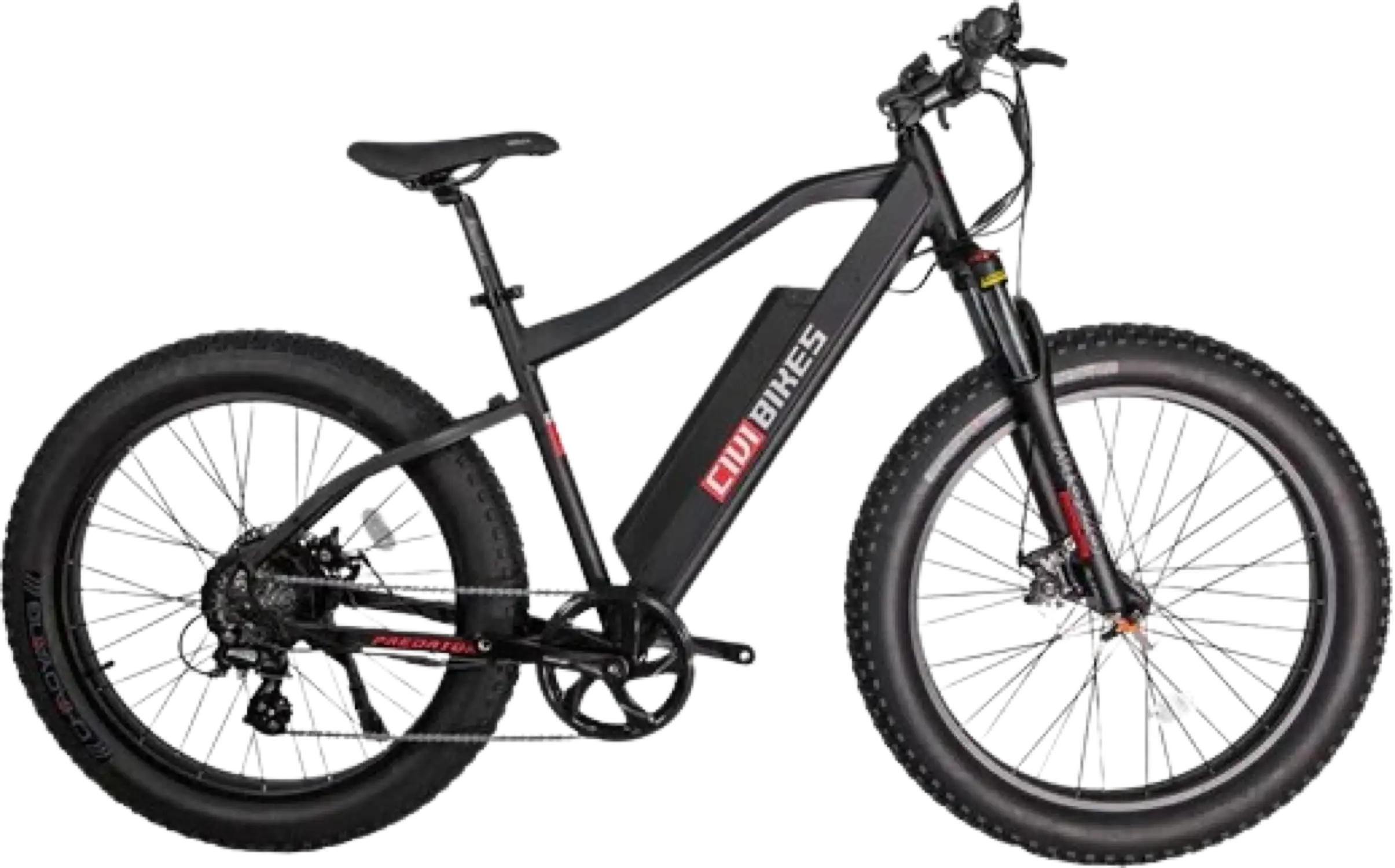 Revi Bikes Predator Mountain E-Bike Lithium Ion 48V 13AH 500W 50 Mile Range 25 MPH New