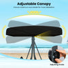 Adjustable 65° canopy of the 3-person porch swing provides sunshade for outdoor relaxation with a sturdy metal frame.