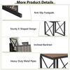 Detail of the sturdy X-shaped design and heavy-duty metal pipes in the 3 Pieces Patio Rattan Furniture Set.
