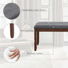 Upholstered entryway bench with breathable linen fabric, solid wood legs, and 2.5” thick foam cushion for comfort.