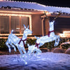 Three-piece Christmas pre-lit lighted reindeer family set with 255 bright LEDs, perfect for outdoor holiday displays.