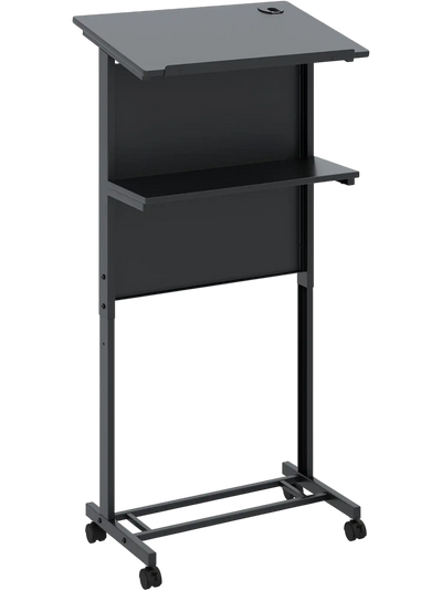 Costway Height Adjustable Lectern Laptop Table Tilted Top 74215386 New