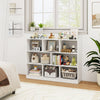 3-tier open bookcase with 8 cubes in white, ideal for organizing and displaying items in living rooms or kids' rooms.