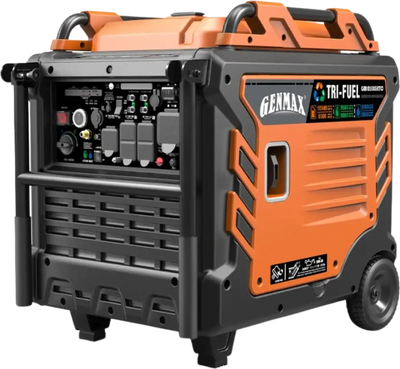 GENMAX GM10500iETC Tri-Fuel Inverter Generator 8500W/10500W 50 Amp Remote Start Scratch and Dent