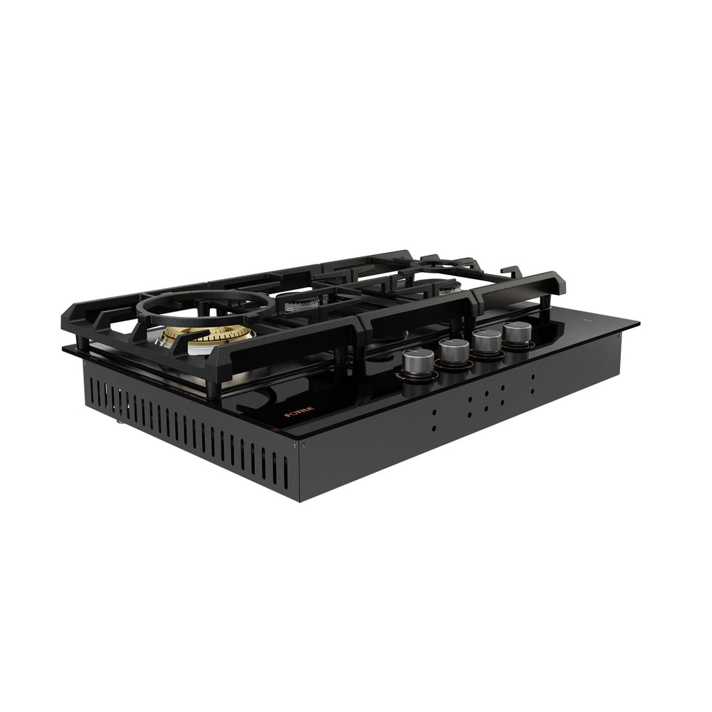 FOTILE 30-inch Tri-Ring tempered glass gas cooktop GLG30401, view 4