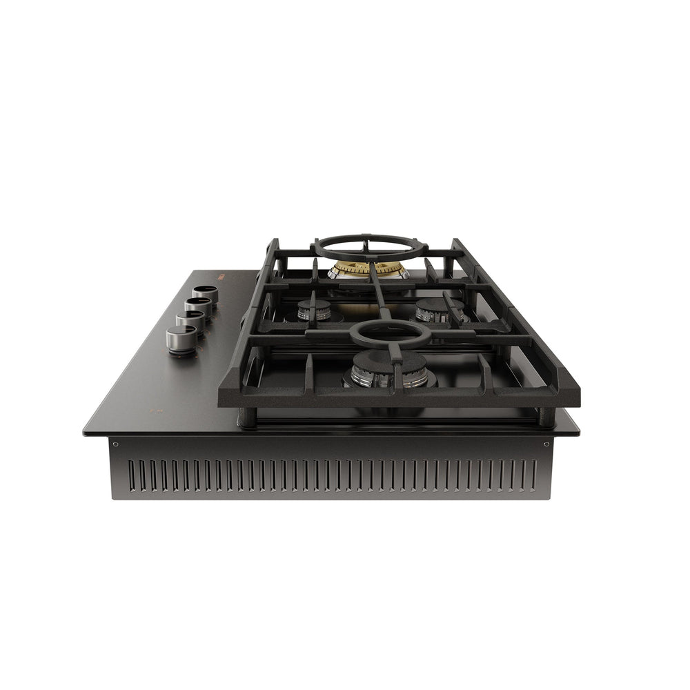 FOTILE 30-inch Tri-Ring anti-glare glass gas cooktop GLG30401-Y, view 4