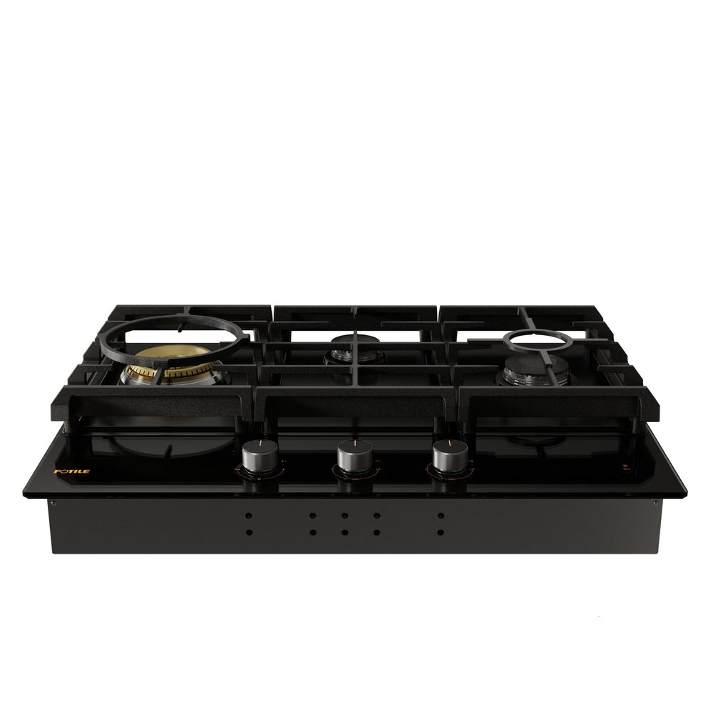 FOTILE 30-inch Tri-Ring tempered glass gas cooktop GLG30301, view 2