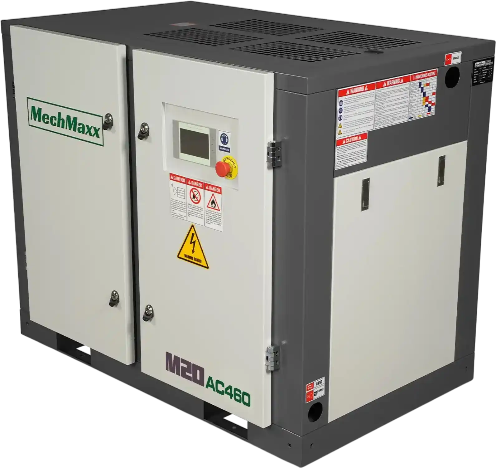 MechMaxx M20AC460 Air Compressor 20HP Rotary Screw 78 CFM 116 PSI 460V 3-Phase Industrial-Grade New