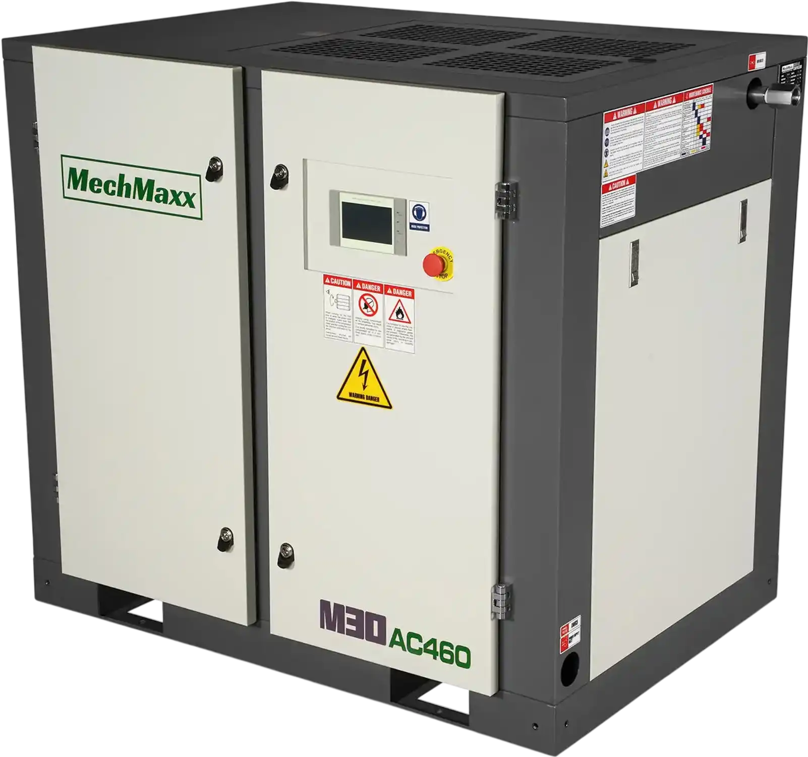 MechMaxx M30AC460 Air Compressor 30HP Rotary Screw 106 CFM 116 PSI 460V 3-Phase Industrial-Grade New