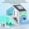 Mini split air conditioner showcasing a 4-zone setup, 30000 BTU, Wifi enabled, ideal for customized cooling and heating.