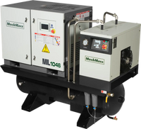 10HP Combined Rotary Screw Air Compressor with Dryer & 66-Gal ASME Tank | 32 CFM,  116 PSI,  460V 3-Phase - Industrial Grade