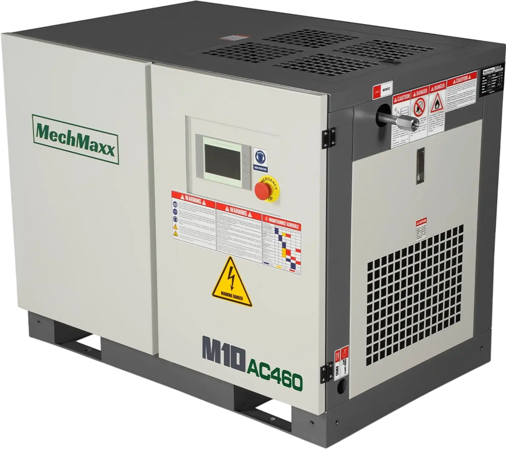 10HP Rotary Screw Air Compressor - 32 CFM,  116 PSI,  460V 3-Phase | Industrial-Grade