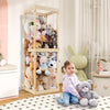 300L Large Stuffed Animal Storage with Open Top and Elastic Cords-Natural - Gallery View 1 of 10