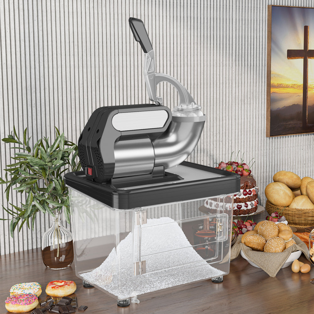 300W Commercial Ice Crusher with Dual Blades and Safety Switch-Black - Gallery View 1 of 10