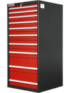 Heavy Duty Modular Drawer Cabinet - 10 Drawer,  59" H x 28.5" W x 28.5" D Tool Storage Organizer,  Steel Construction