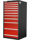 Heavy Duty Modular Drawer Cabinet - 11 Drawer,  59" H x 28.5" W x 28.5" D Tool Storage Organizer,  Steel Construction