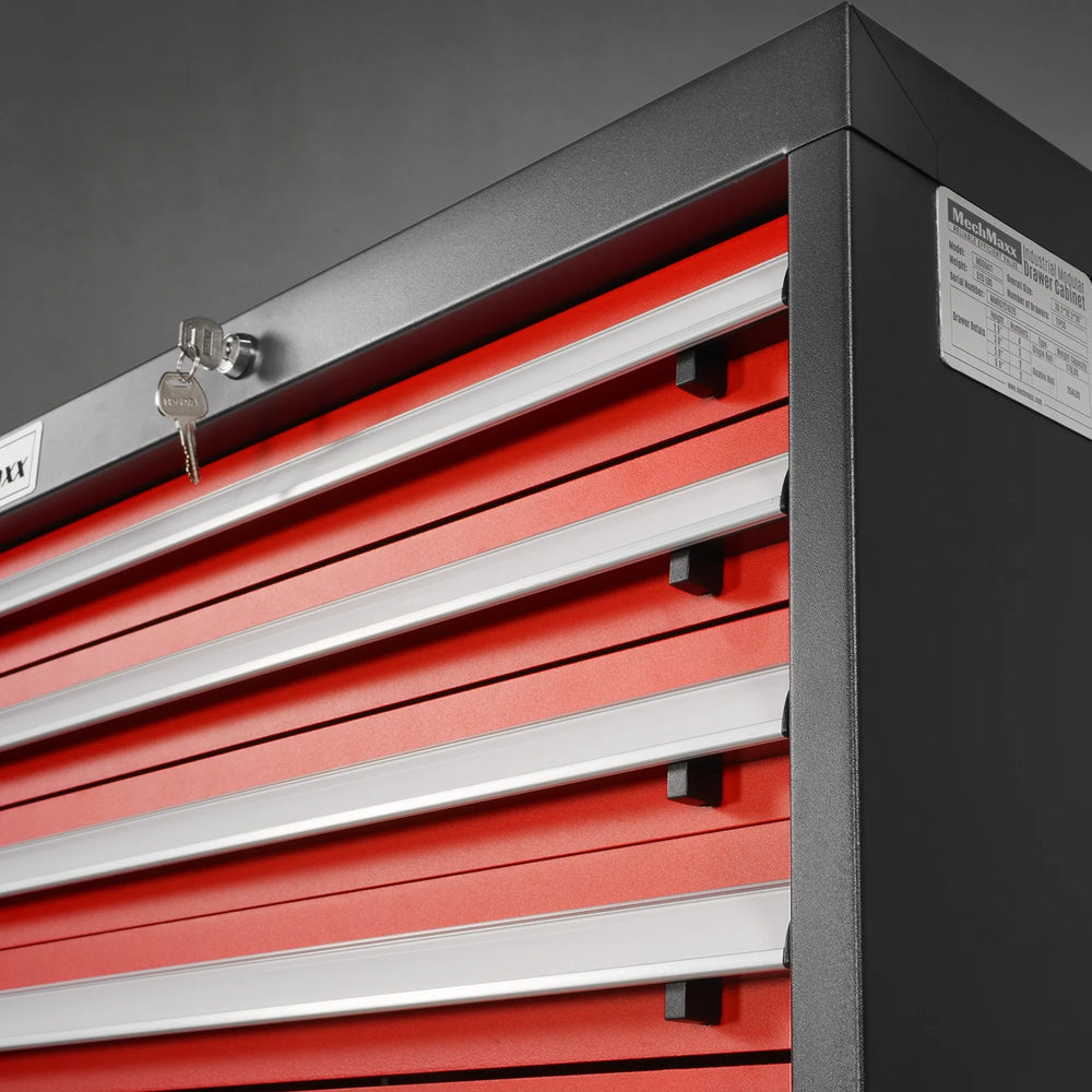Heavy Duty Modular Drawer Cabinet - 9 Drawer,  59" H x 28.5" W x 28.5" D Tool Storage Organizer,  Steel Construction