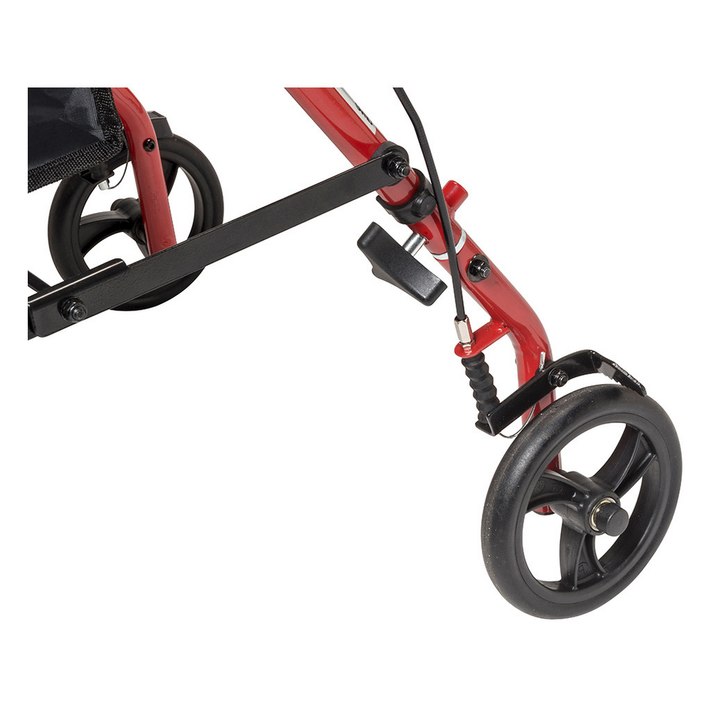 Drive Medical R800KD-RD Steel Rollator Walker 6" Wheels Red New