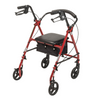 Drive Medical R800KD-RD Steel Rollator Walker 6" Wheels Red New