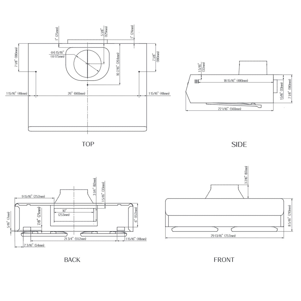 FOTILE Pixie Air under-cabinet range hood UQG3002/UQG3602