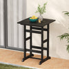30 Inch Square Bar Table Dining Table with Slatted Tabletop for Poolside-Black - Gallery View 1 of 9