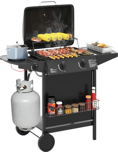 Costway 30,000 BTU Outdoor Propane Gas Grill on Wheels 45276933 New