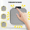 Desktop HEPA air purifier with touch panel, featuring 3 adjustable fan speeds for optimal air quality in home or office.