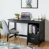 47.5 Inch Modern Home Computer Desk with 2 Storage Drawers-Black - Gallery View 1 of 12
