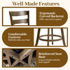 Ergonomic curved backrest and comfortable footrest of 30.5-inch swivel barstools for optimal support and relaxation.