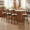 30.5 Inch Swivel Barstools with Backrest & Upholstered Seat-Set of 4 - Gallery View 1 of 8