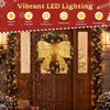 30" Christmas lighted bow decoration with 120 warm white LED lights, perfect for festive holiday displays outdoors.