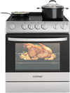 Freestanding 30-inch kitchen stove with 4 ceramic burners, 5.1 cu.ft capacity, and convection oven for versatile.