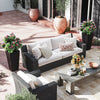 30-inch decorative planter pots set of 2 in elegant PE rattan, perfect for patios and poolside greenery.
